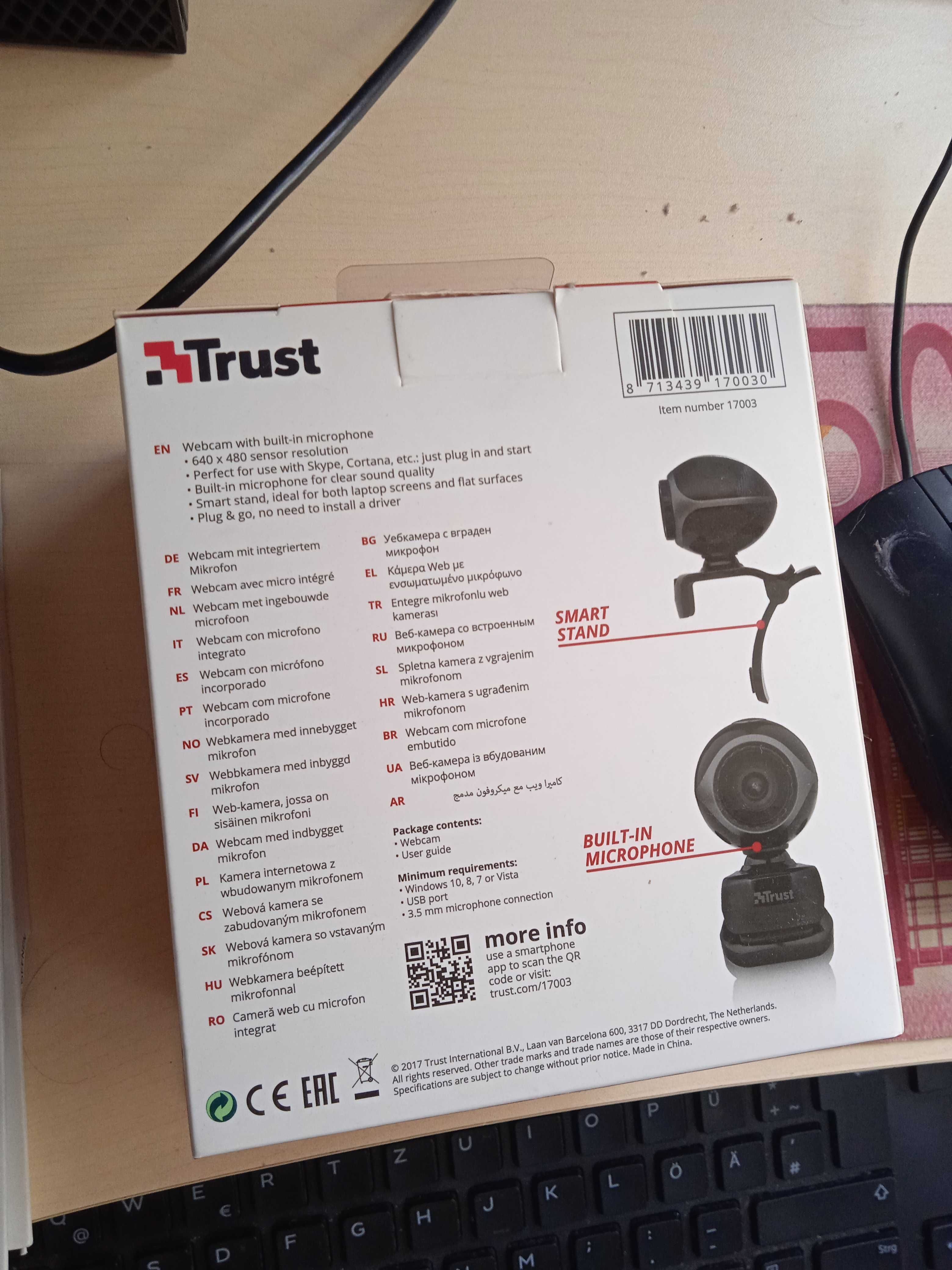 Trust webcam for PC and laptop