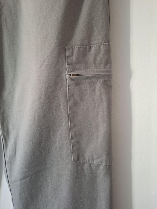 Nowe spodnie proste szerokie damskie ocieplone bojówki cargo dzwony