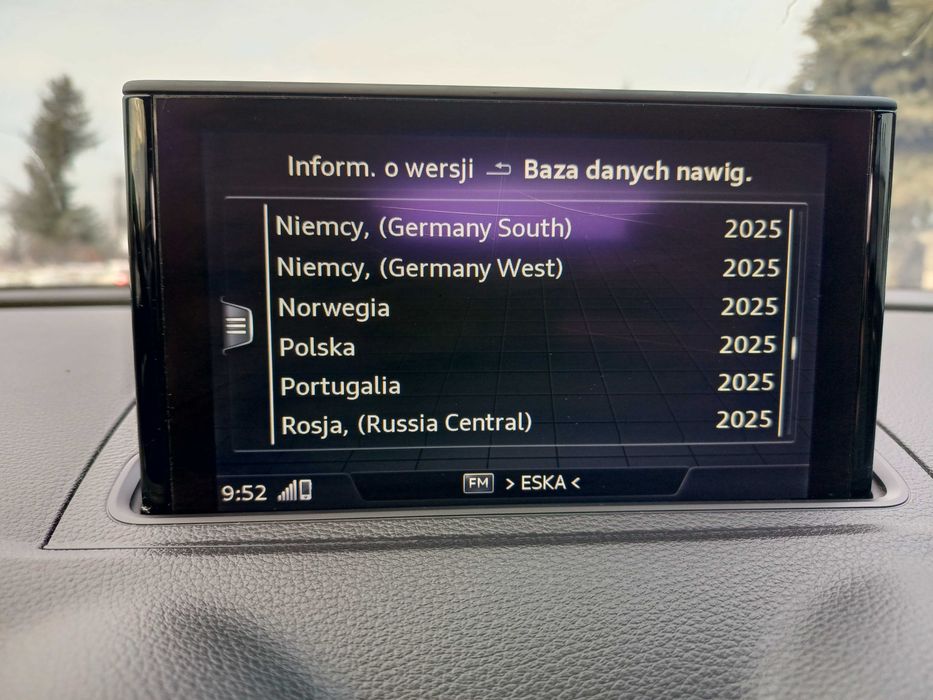 Konwersja z USA na EU Audi A3 A4 A5 A6 A7 Q3 Q5 Q7 Polski lampy mapy