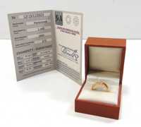 Złoty pierścionek z diamentami APART PR.375 R.10 CERTYFIKAT! Lubawa