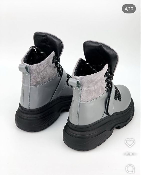 Черевики зимові з натуральним хутром шкіряні