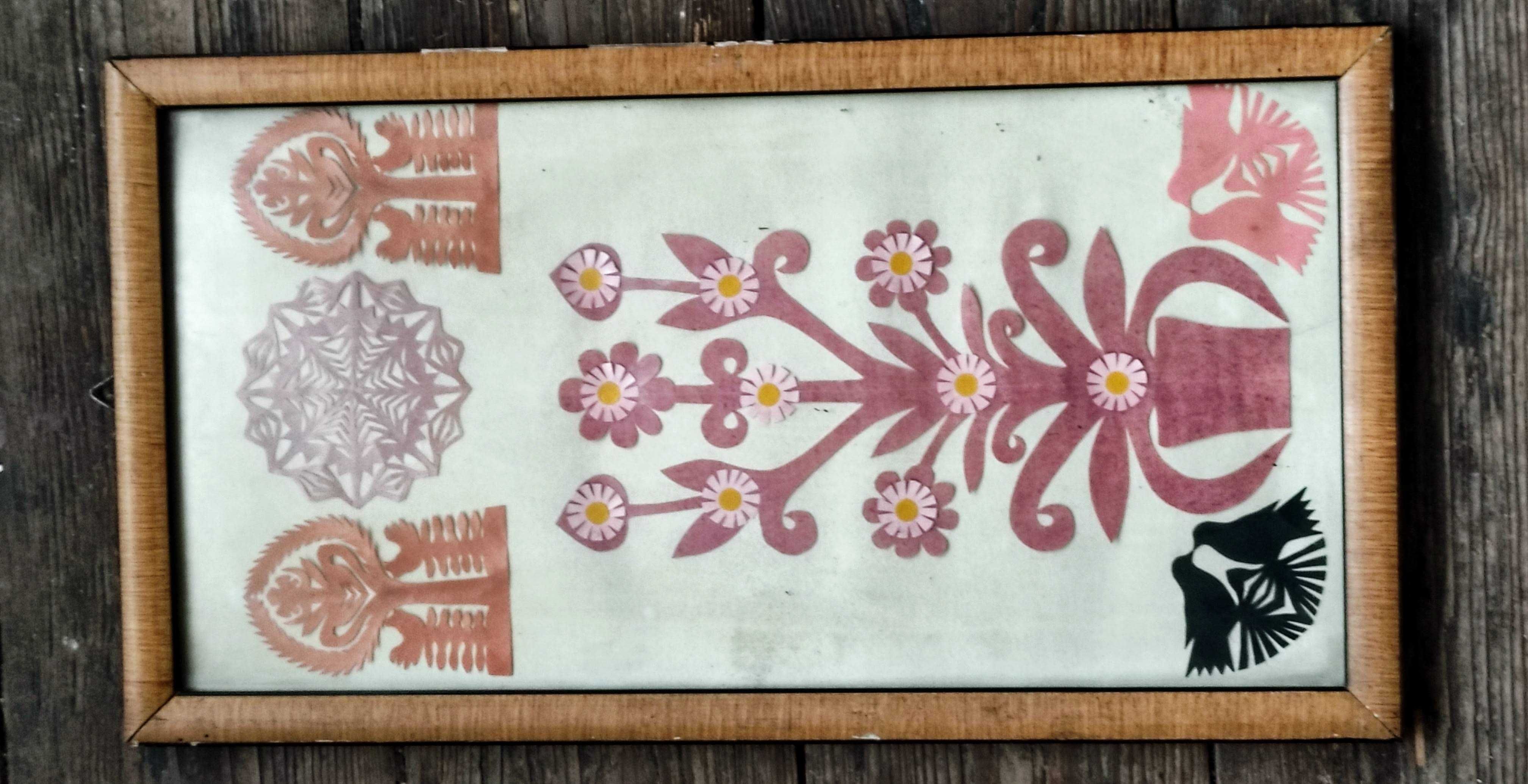 Stare wielokolorowe wycinanki łowickie z lat '80-tych ubiegłego wieku!