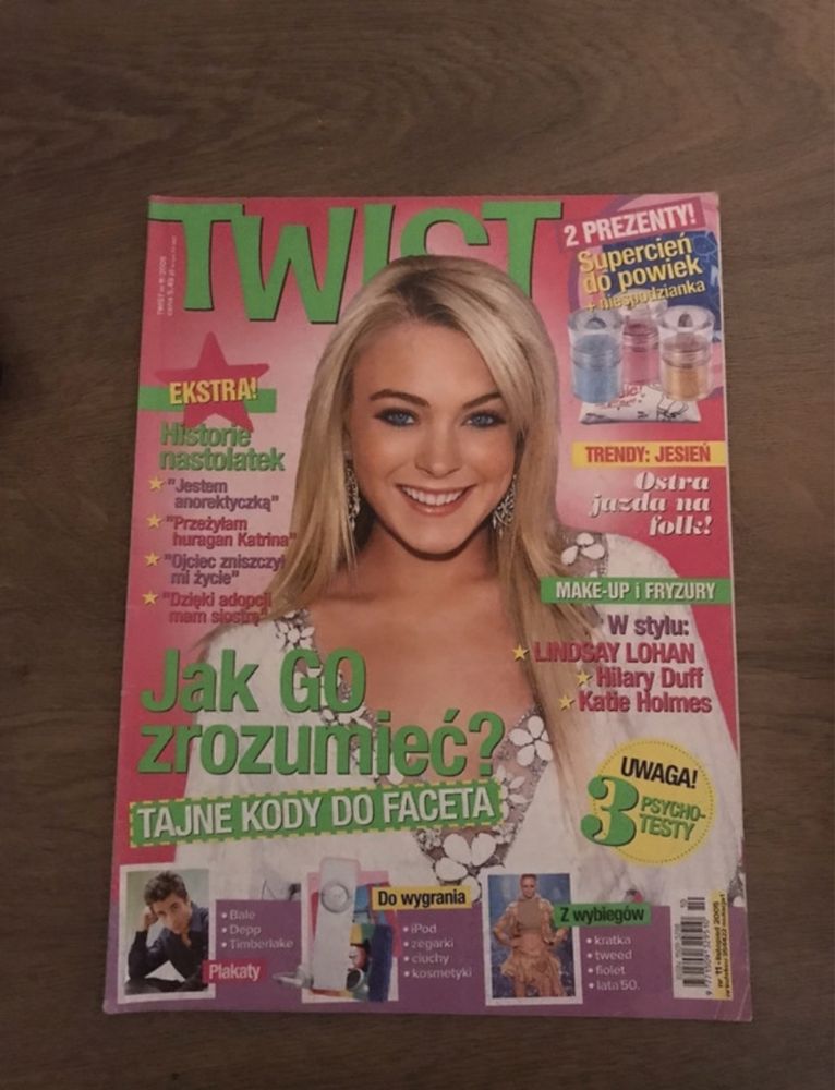 Gazeta twist 2005 bravo linday lohan y2k lata 90 nastolatki wycinki