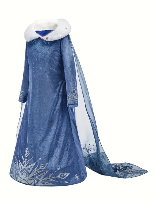 Kostium przebranie strój dziewczynka ELSA Elza Kraina Lodu 100 3-4 lat