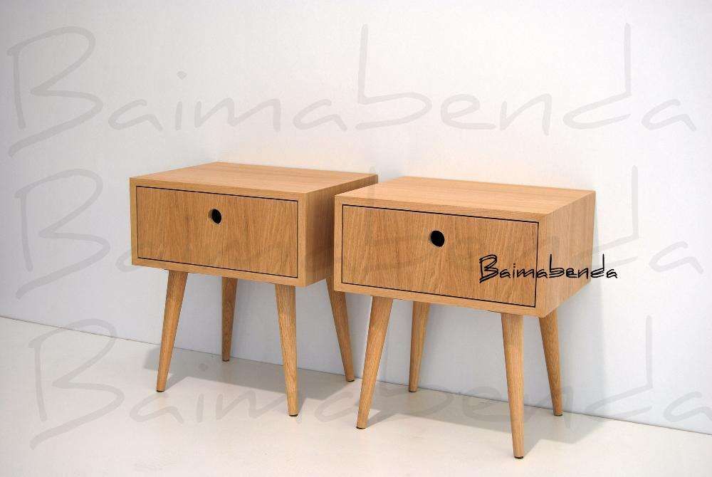 Par de Mesas de Cabeceira retro vintage estilo nordico