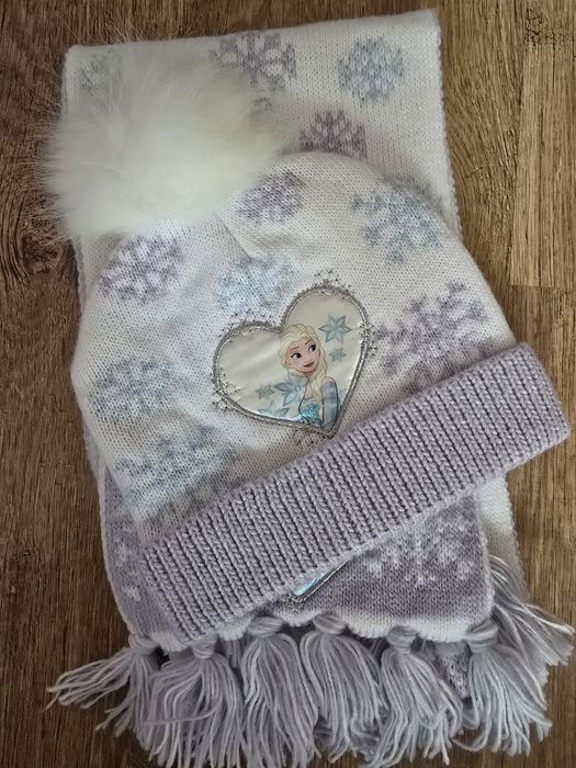 Дитячий набір шапка ,шарф Ельза, 48-50см