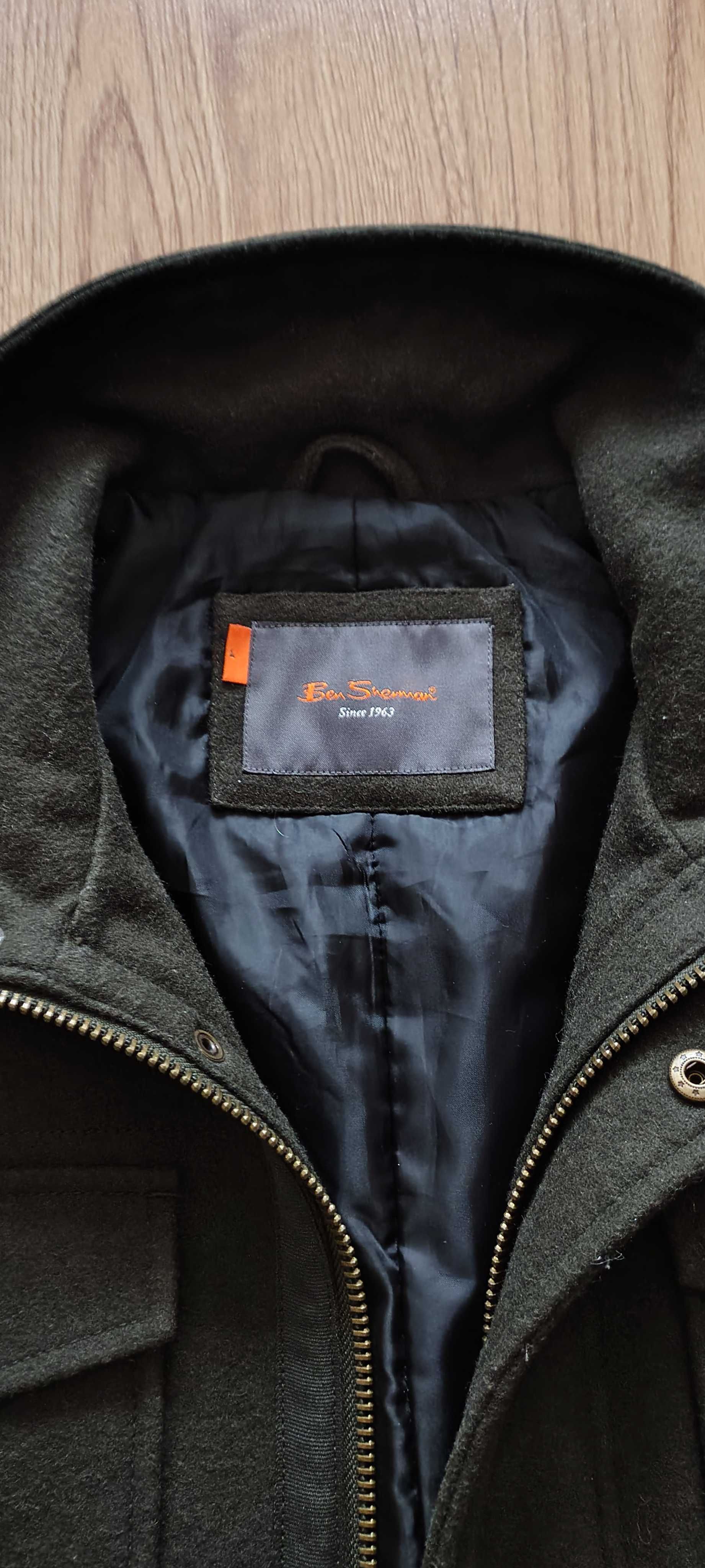 Ben Sherman roz. L Ładna kurtka, wełna 60%