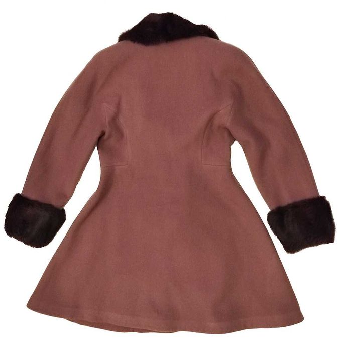 Пальто модельне з натуральним хутром