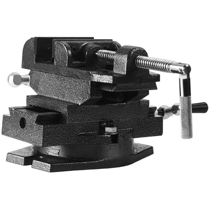 KRAFT&DELE Żeliwne Imadło Krzyżowe Maszynowe Dwuosiowe 100mm KD3513