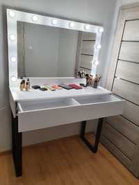 Toaletka z lustrem szer120cm Hollywood do makijazu wizażu make up led