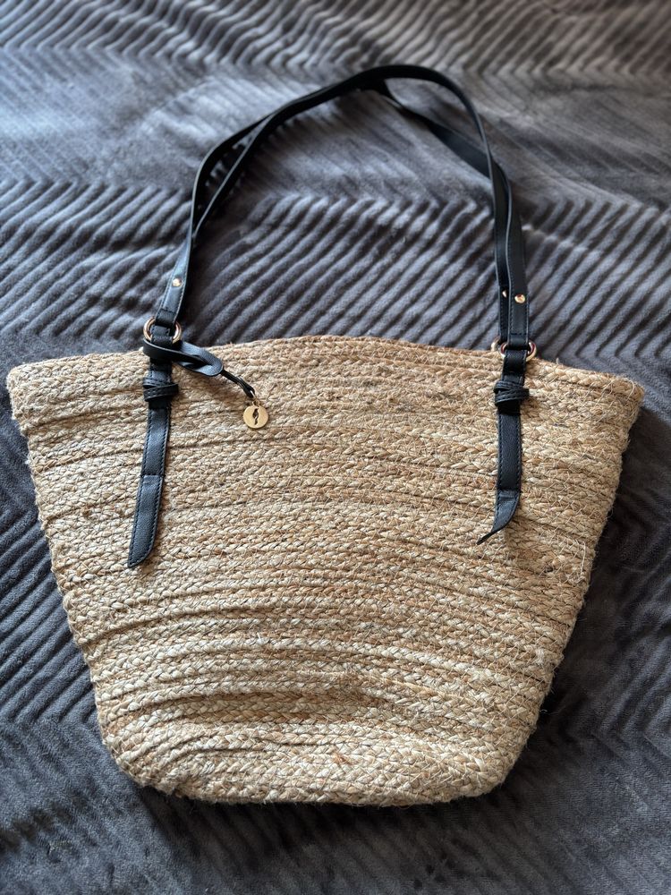 Jutowa torebka damska shopper Ochnik