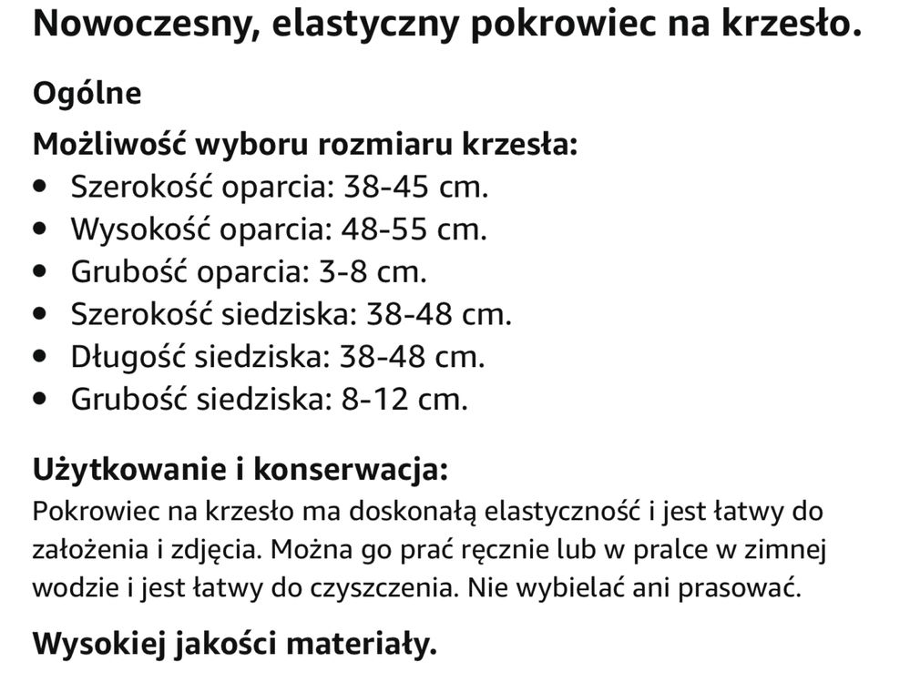 Zestaw 6 pokrowców na krzesła Leeyunbee