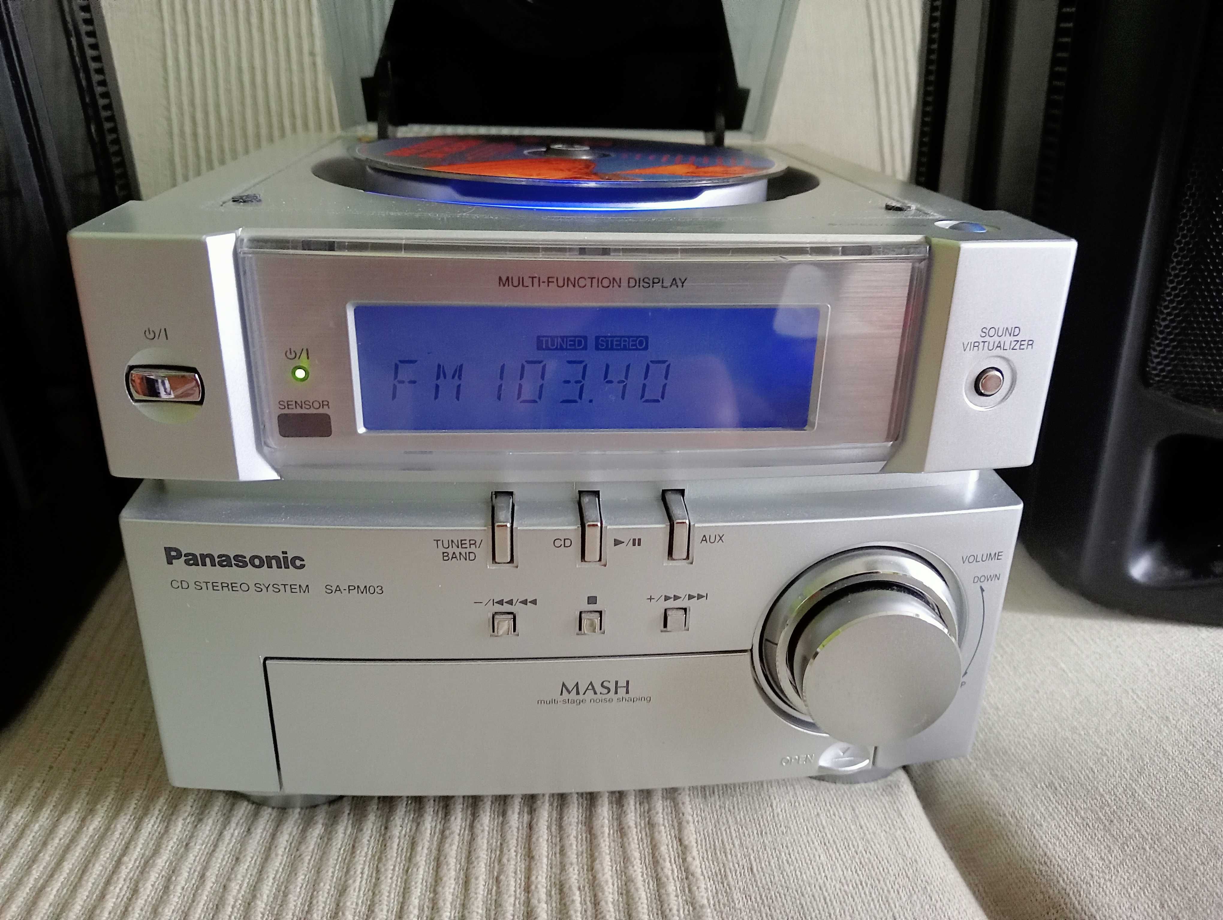 mini wieza panasonic sa -pm03 kolumny sony pilot