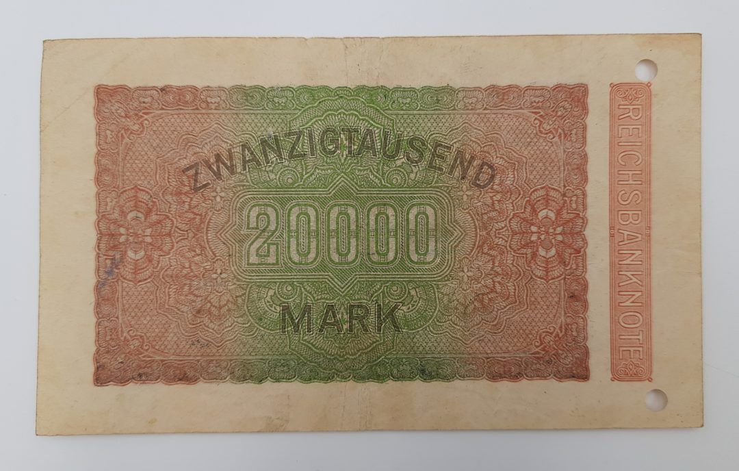 Stary Banknot Niemcy 20000 marek 1923