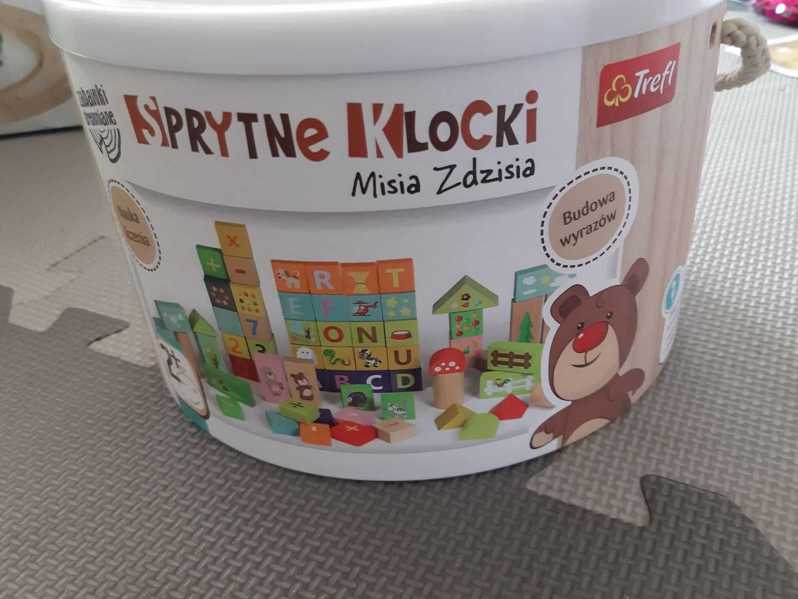 Klocki drewniane edukacyjne misia Zdzisia