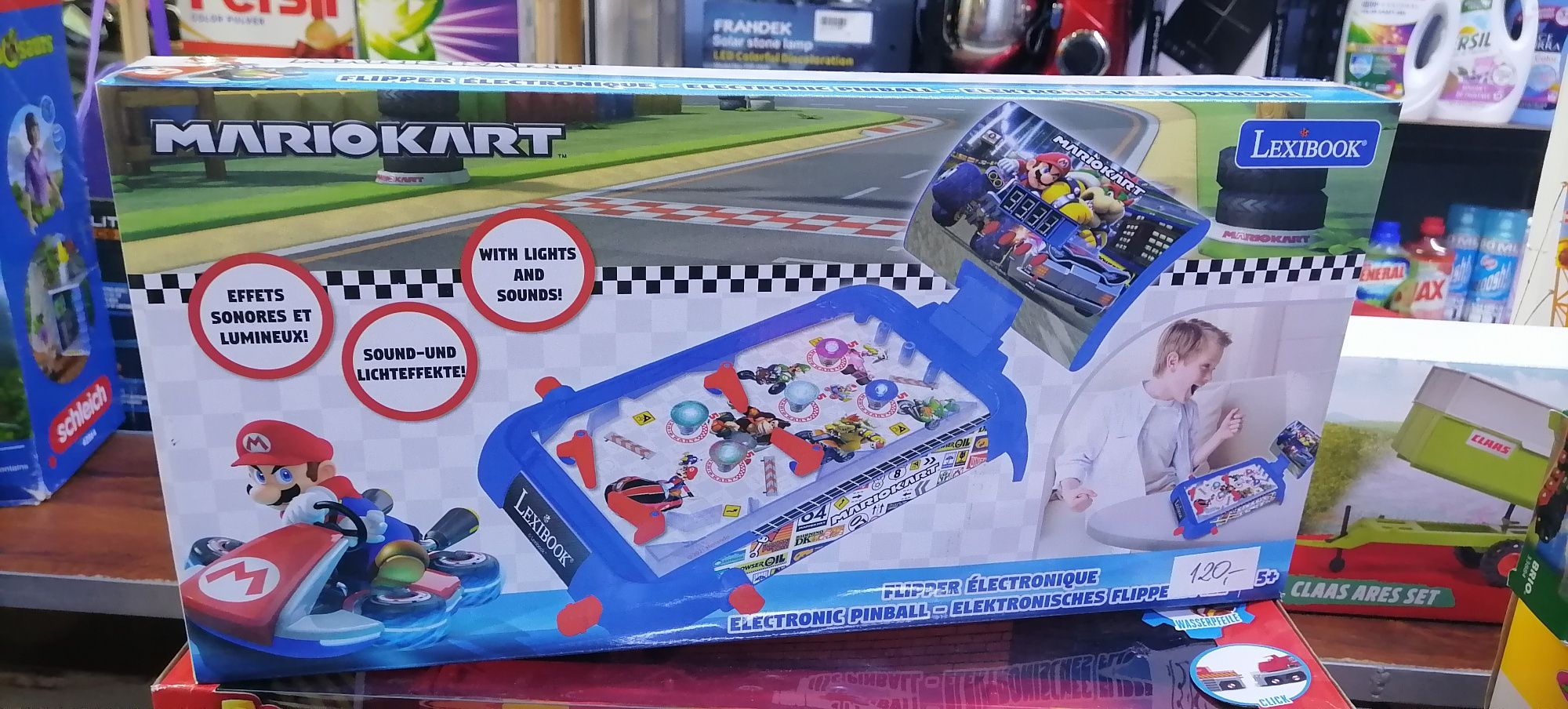 Elektroniczny Pinball z dźwiękiem i światłami Mario Kart