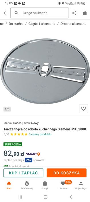 Tarcza tnąca na plasterki do robota MUM i SIEMENS