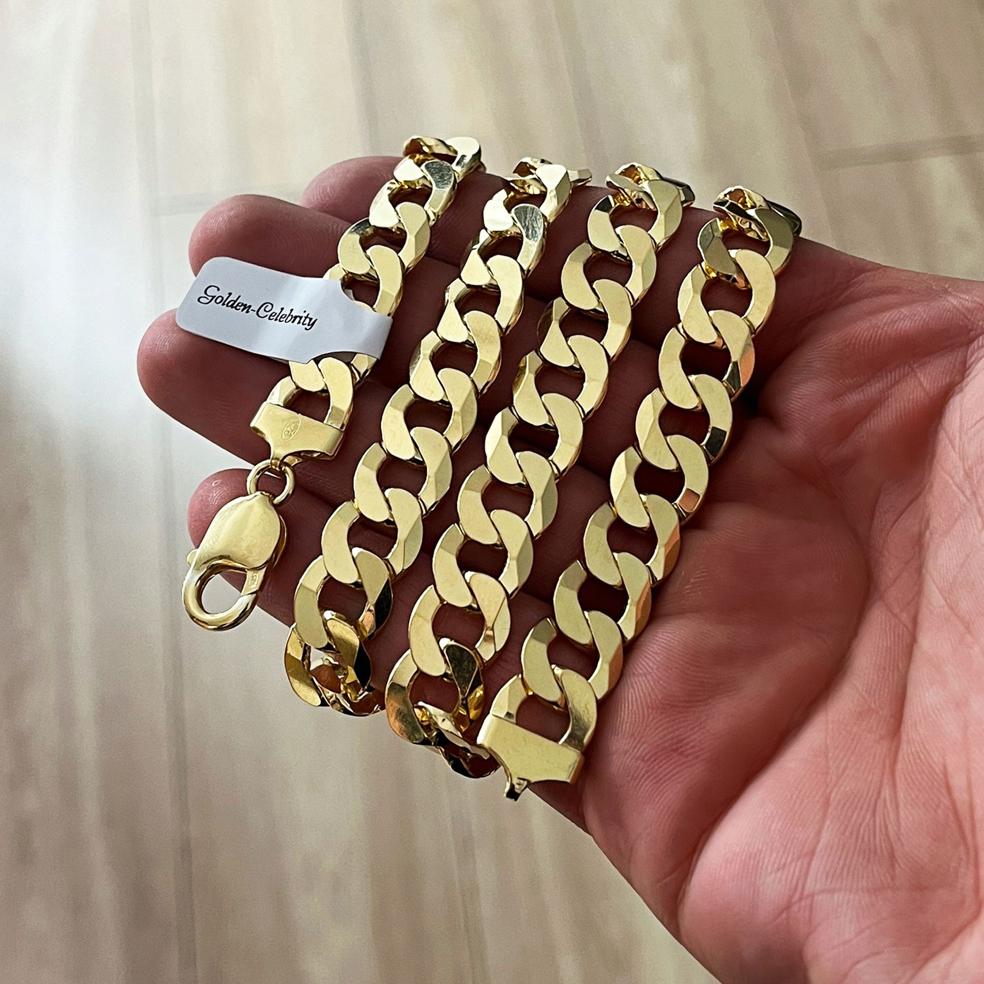 Potężny Gruby Łańcuszek Złoty Męski 925 Pancerka 11,5 Mm + Gratisy + G