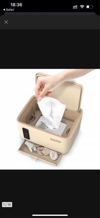 Podgrzewacz do nawilżanych chusteczek Neno Calme Beżowy