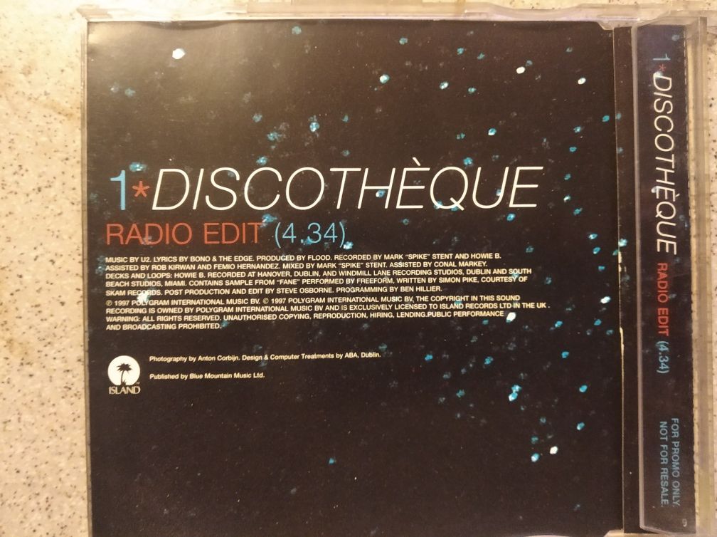 CD Singiel U2 Discotheque 1997 Polygram