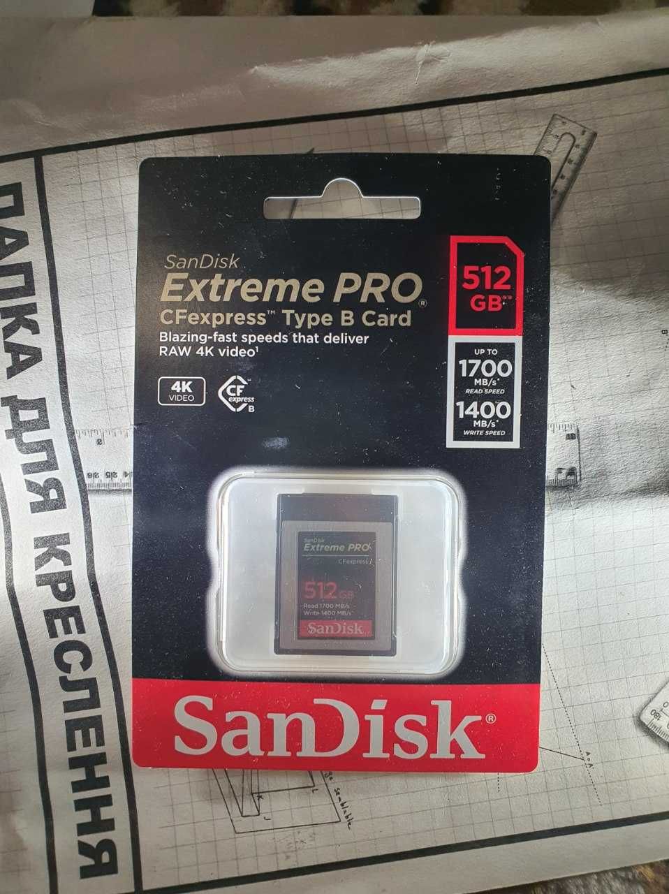 Карта пам'яті SanDisk 512GB Extreme Pro CFexpress Type B