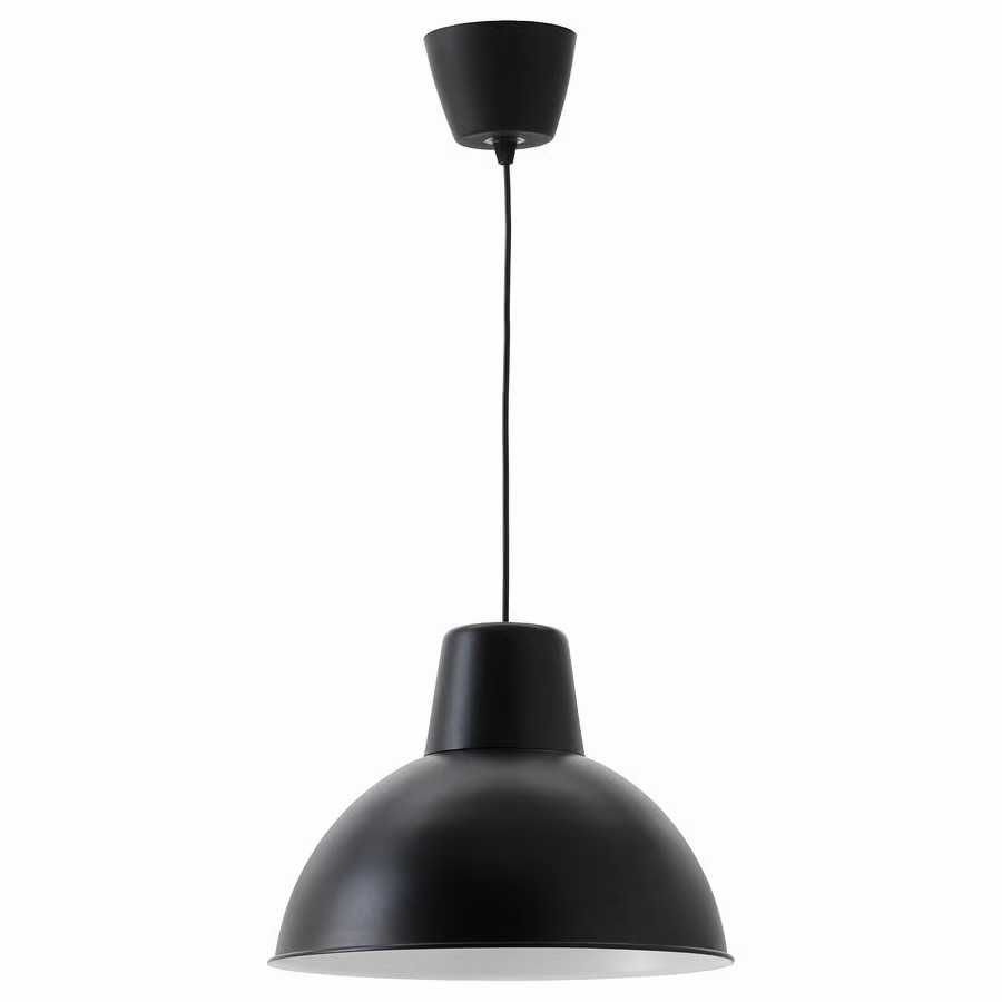 Candeeiro suspenso, estilo industrial, preto, 38 cm