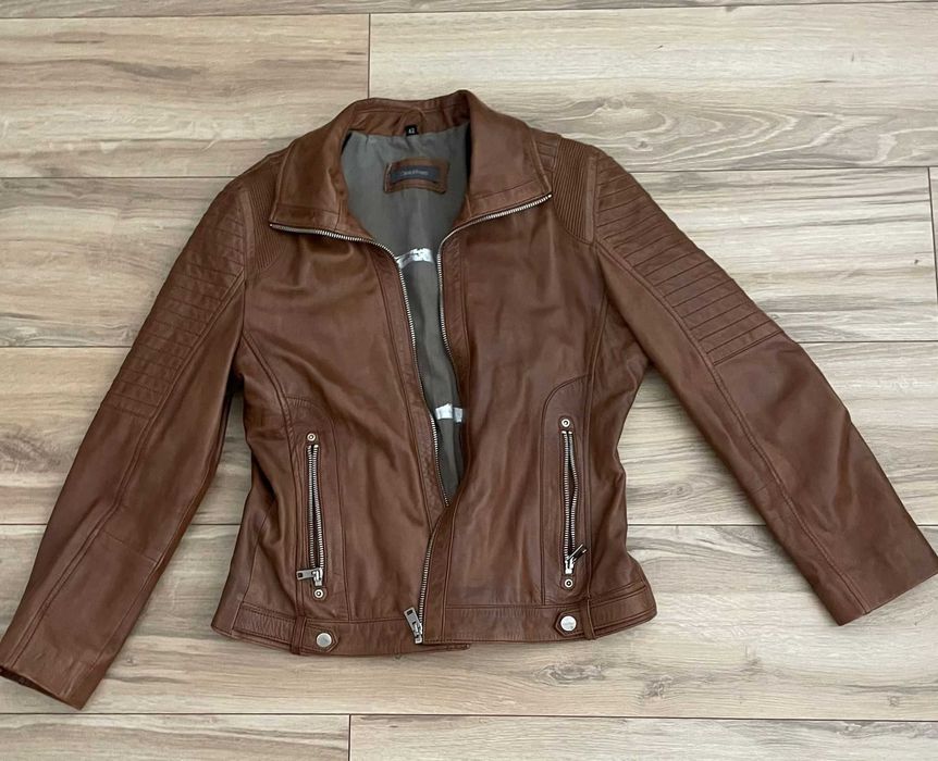 Casaco de pele castanho