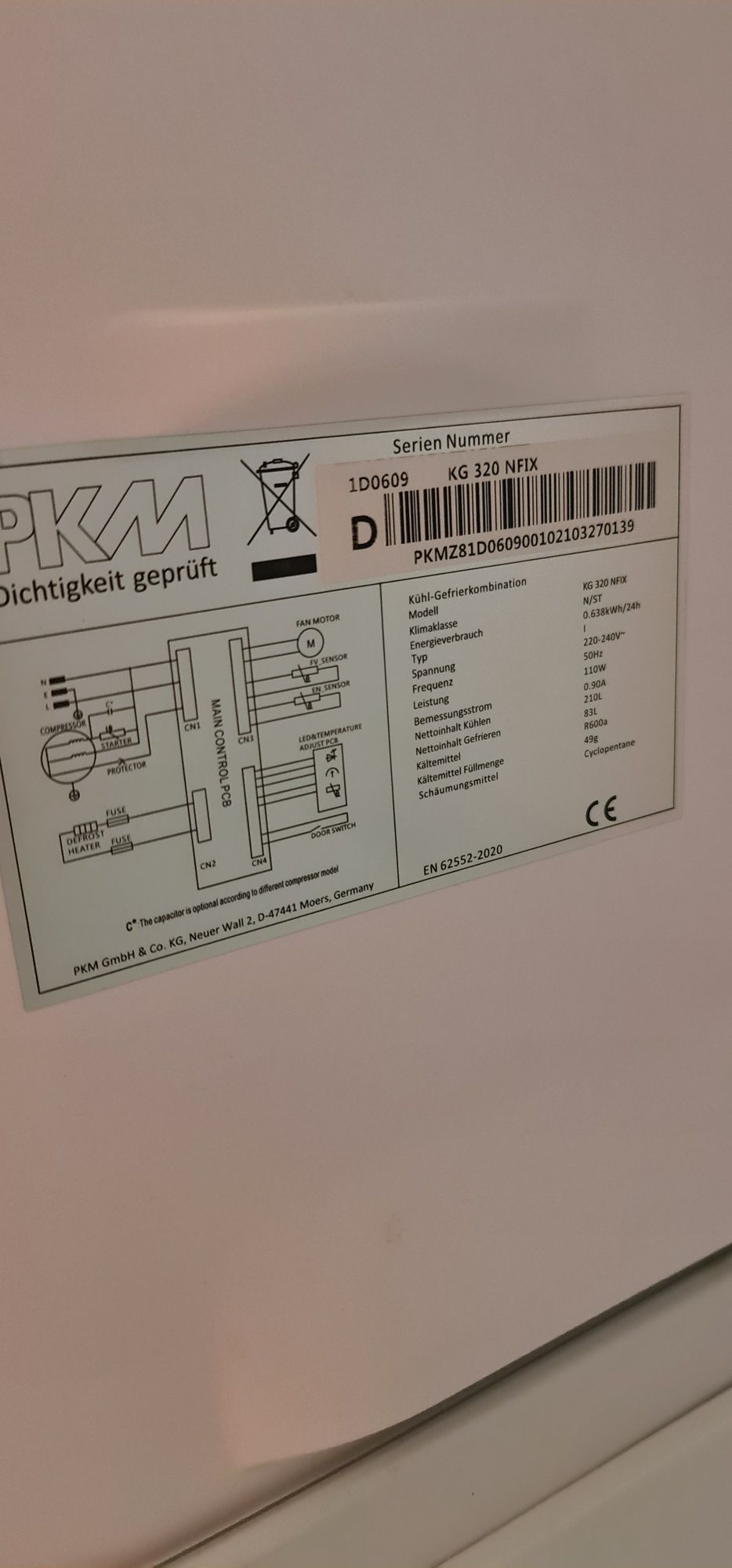 Lodówko zamrażarka PKM