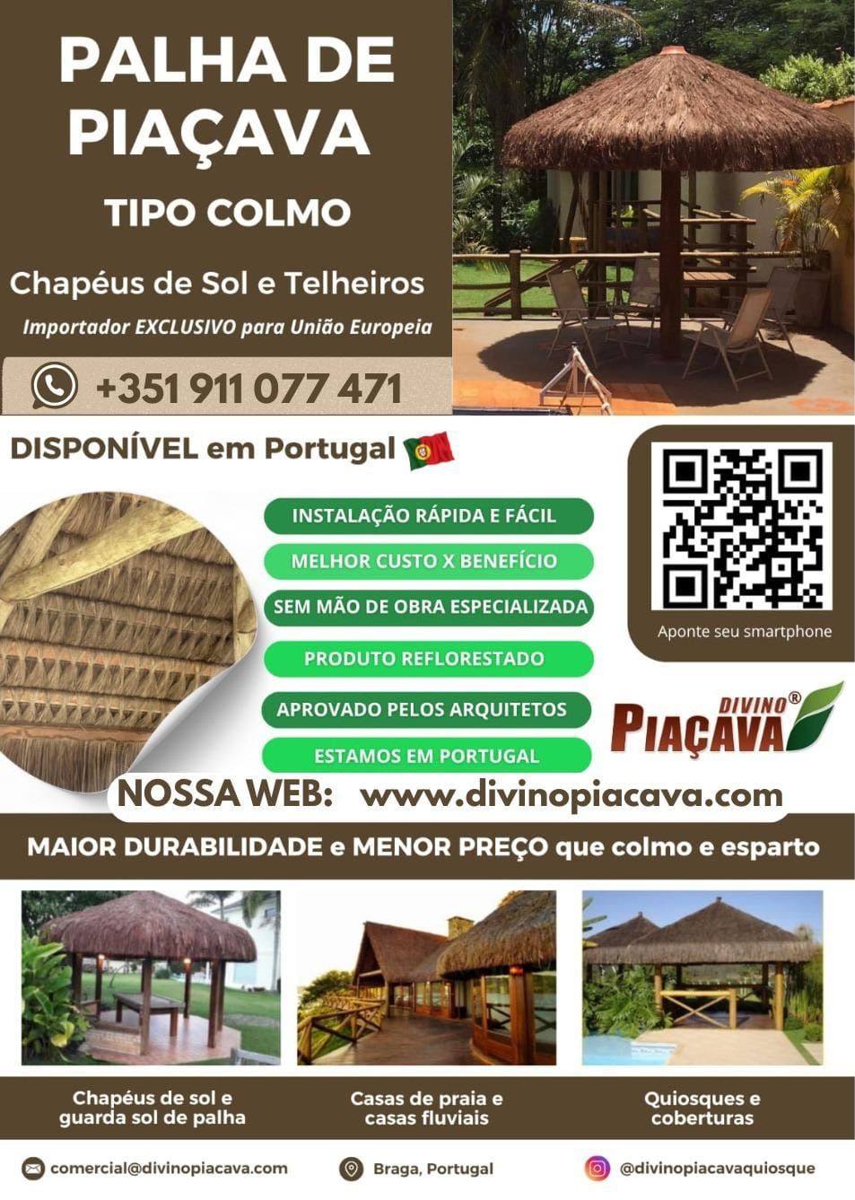 PIAÇAVA DE Cobertura tipo Colmo