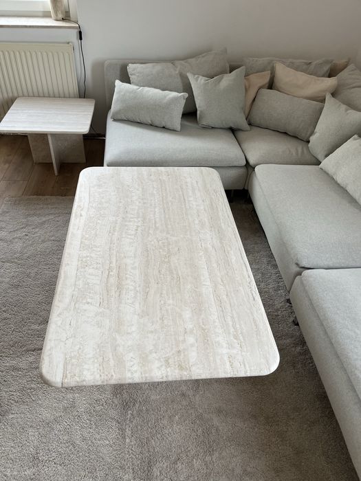 Trawertyn 100% stolik ława stół kamienny marmurowy naturalny