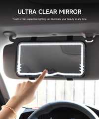 Автомобильное косметическое зеркало с подсветкой с сенсорным экраном