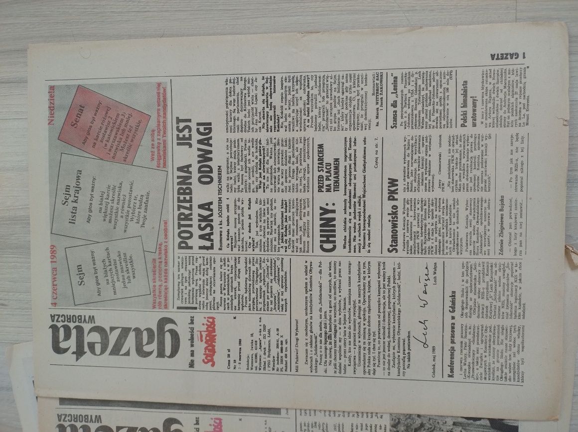 Gazeta Wyborcza -  1989  zestaw  21 sztuk