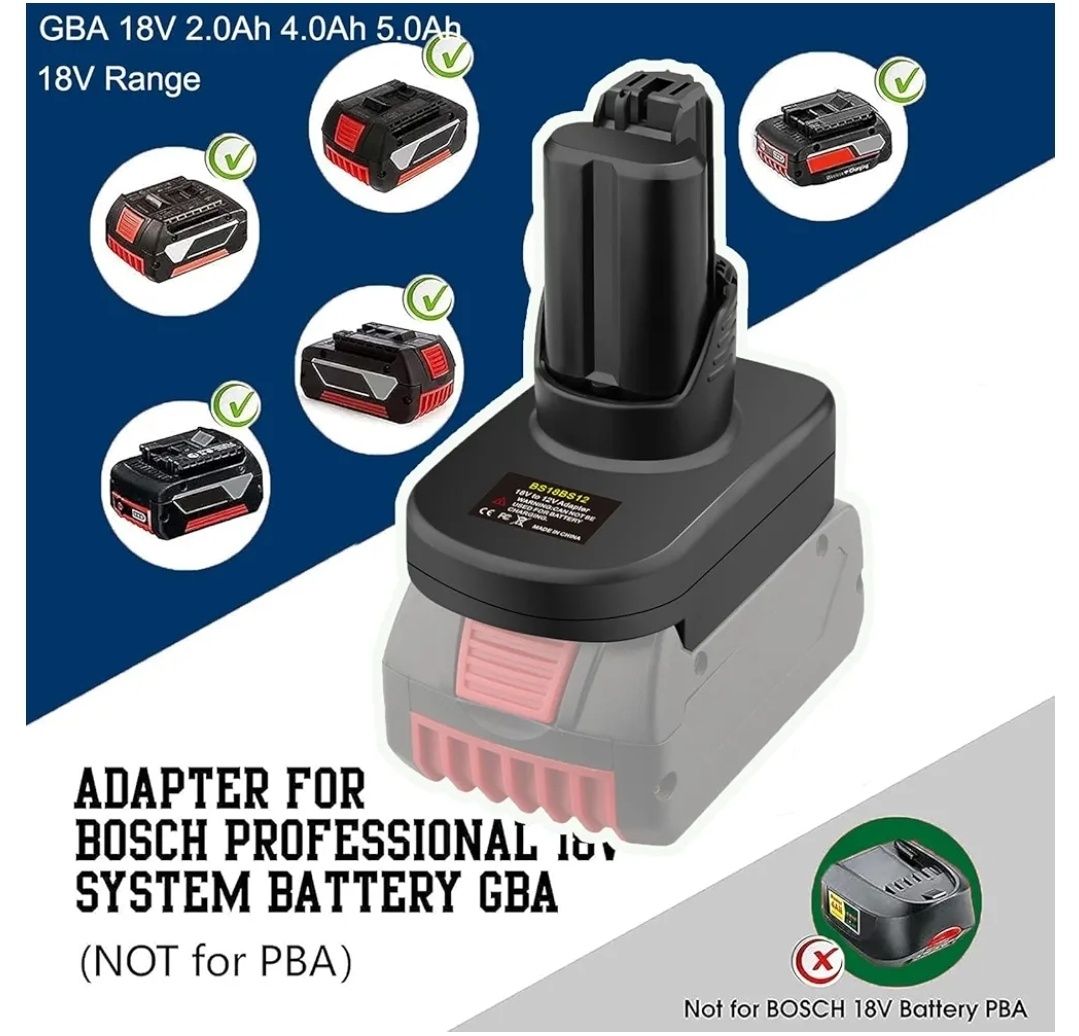 BS18BS12 adapter do systemu Bosch Professional 18 V akumulator GBA