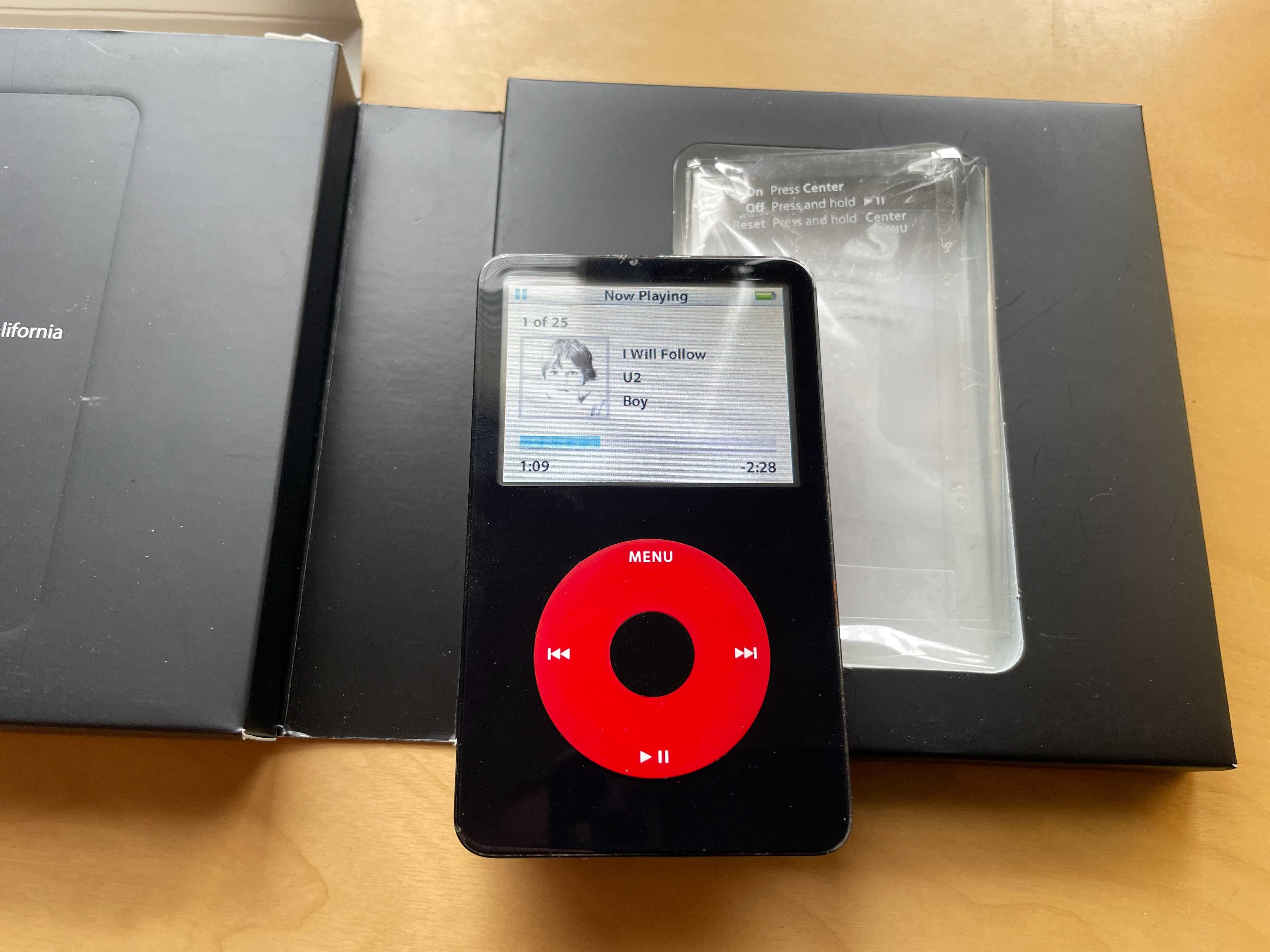 2006 Original Apple U2 iPod 5th Gen 30GB A1136 ze wszystkimi dodatkami