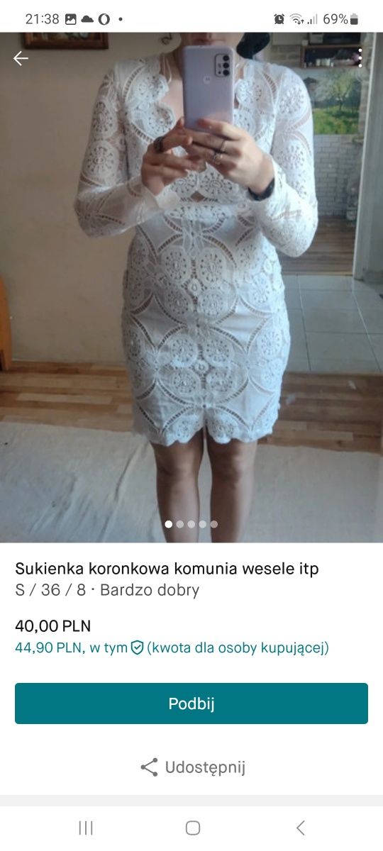 Sukinka koronkowa rozmiar s