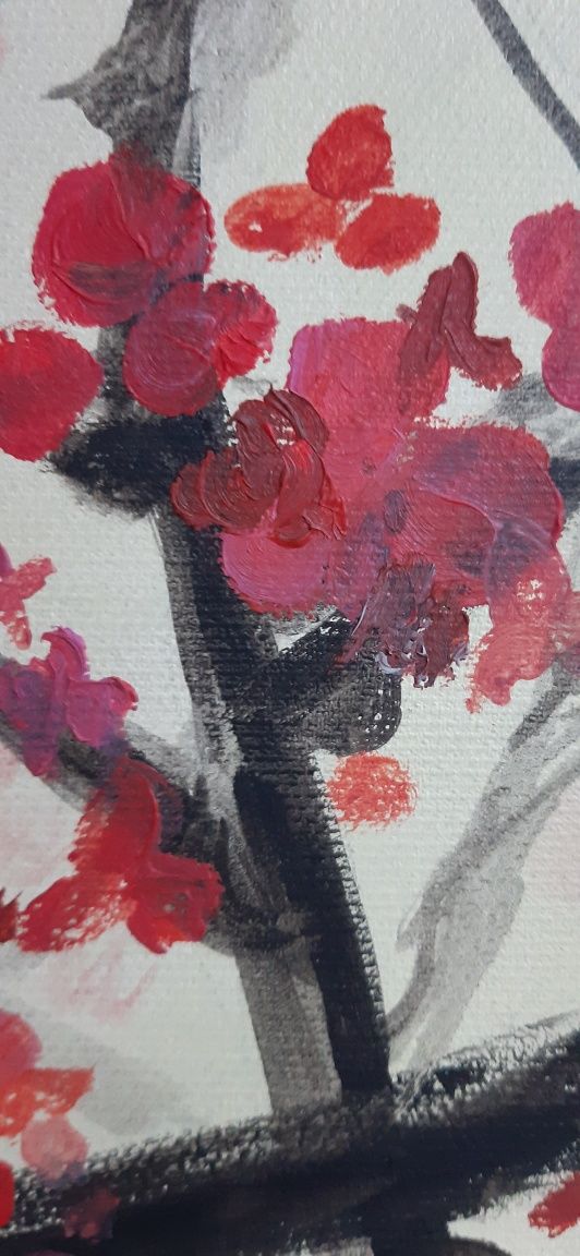 Obraz na płótnie Japońska Kwitnąca Wiśnia Sakura Gałąź 100 x 50 cm