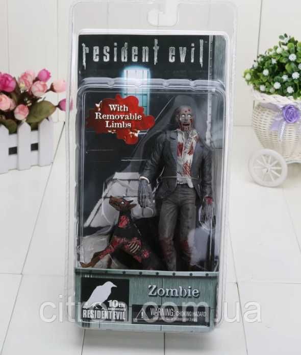 Фигурка Зомби с собакой из Resident Evil 18 см. В коробке Фирма NECA