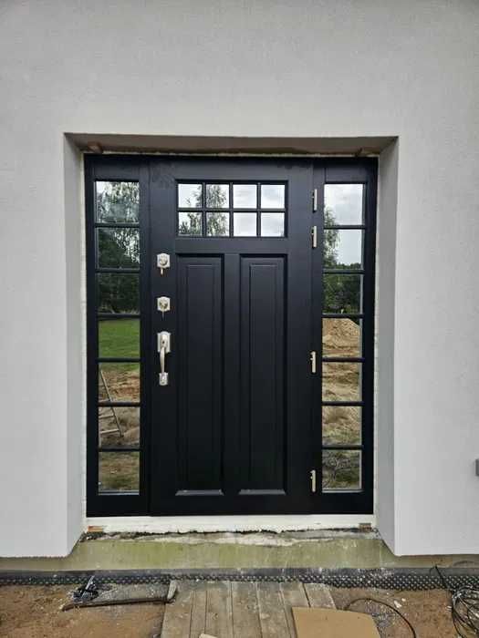 Drzwi zewnętrzne wejściowe  dębowe  dostawa GRATIS(czyste powietrze)