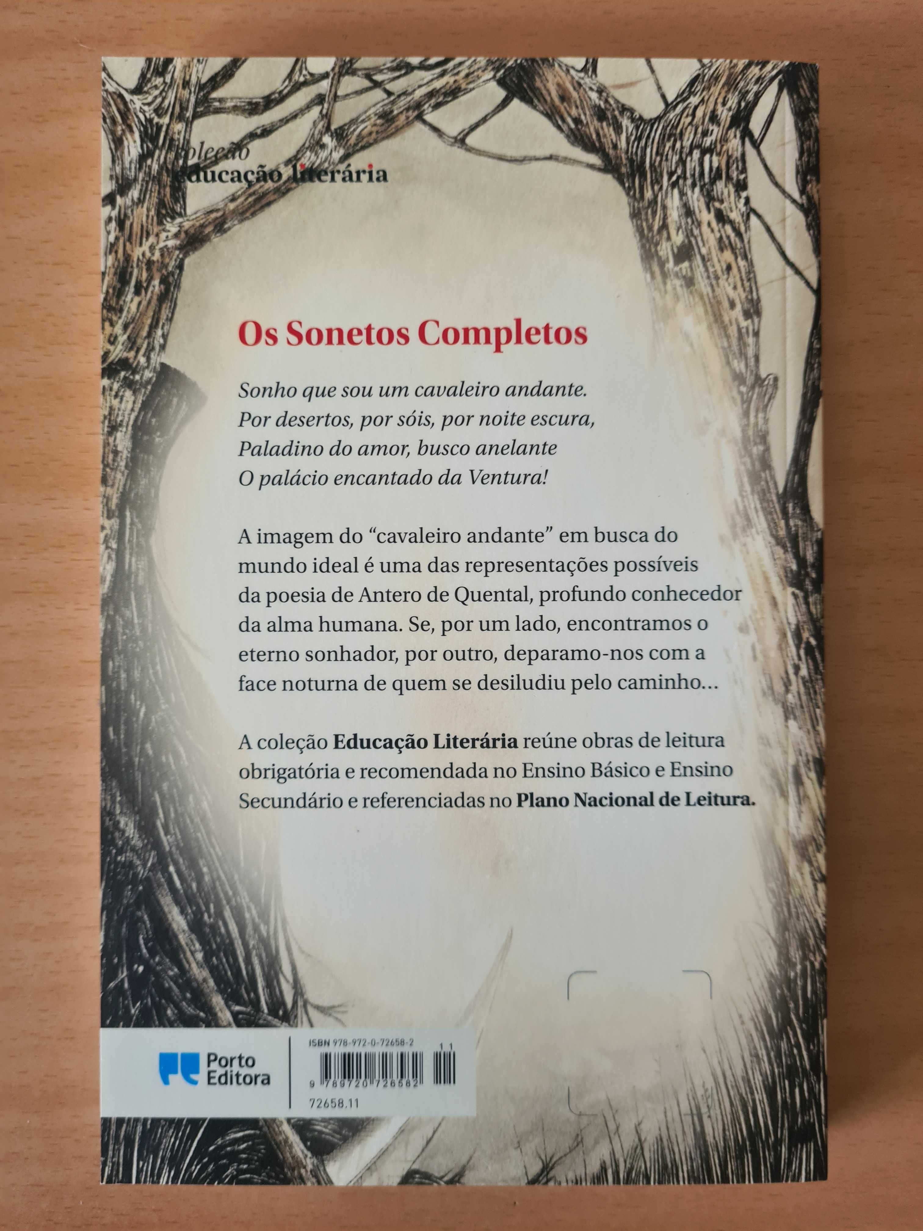 Livro "Os Sonetos Completos" de Antero de Quental