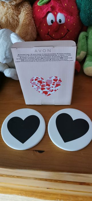 Base para copos (2 unid) + pulseira Love da Avon