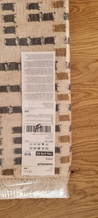 Dywan ikea Vamdrup 170x240 nowy wełna / osnowa