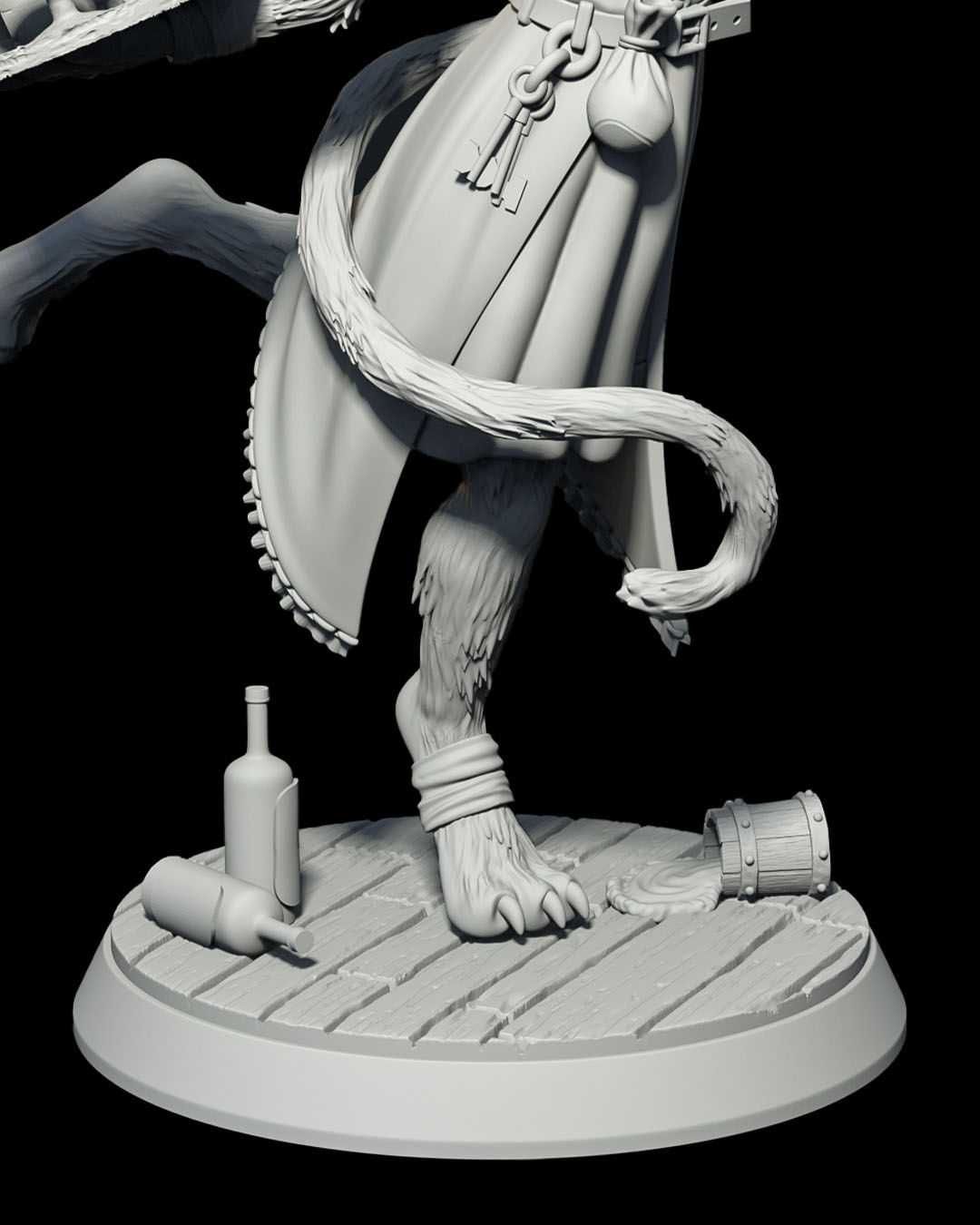 Ms. Tabiha Tabaxi kelnerka 32mm 14K zgodna z DnD RPG Pathfinder Warham