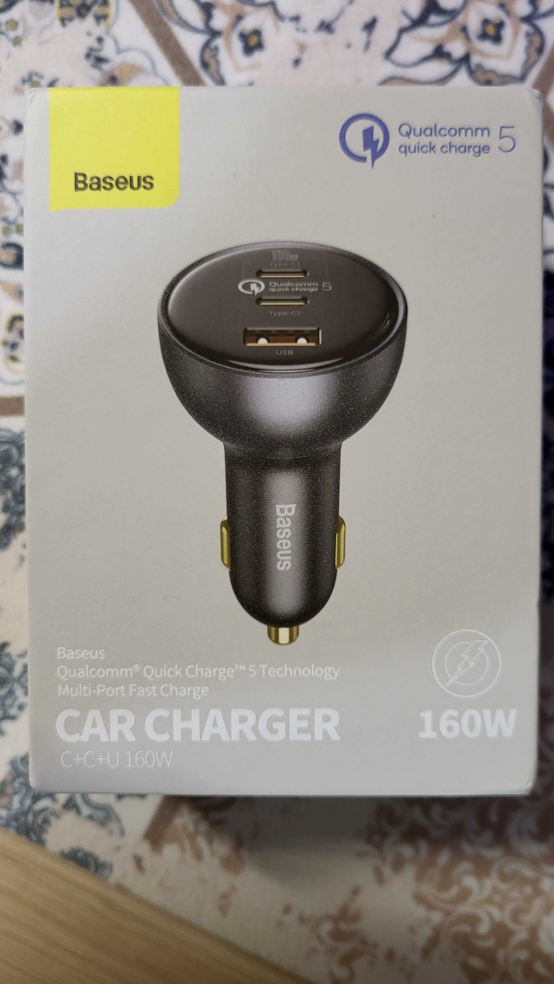 Baseus car Charger 160W Автомобильная Зарядка для телефона