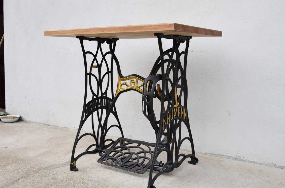 Stolik maszyna do szycia BLAT DREWNIANY  DĘBOWY