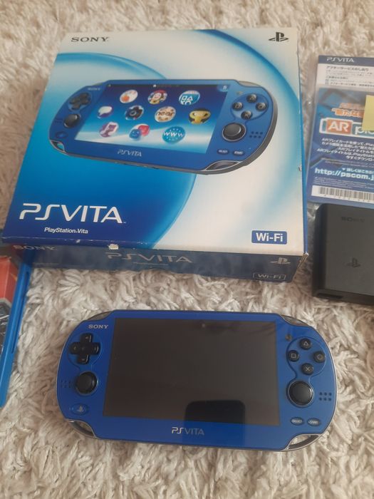 Konsola ps vita fat sapphire blue niebieska oled karta 8gb gundam