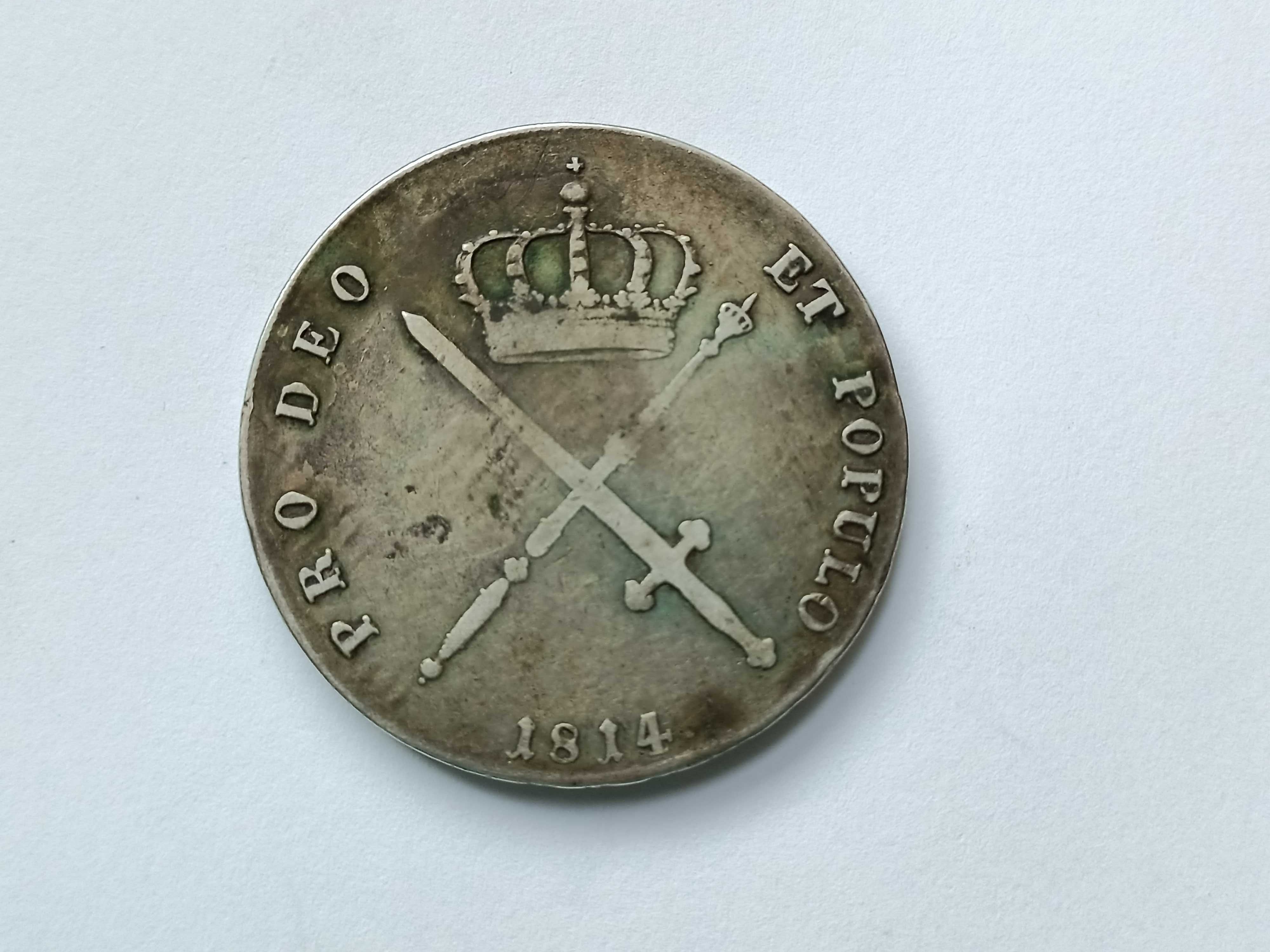 Kronenthaler 1814 r. Maksymilian l Królestwo Bawarii oryginał Srebro
