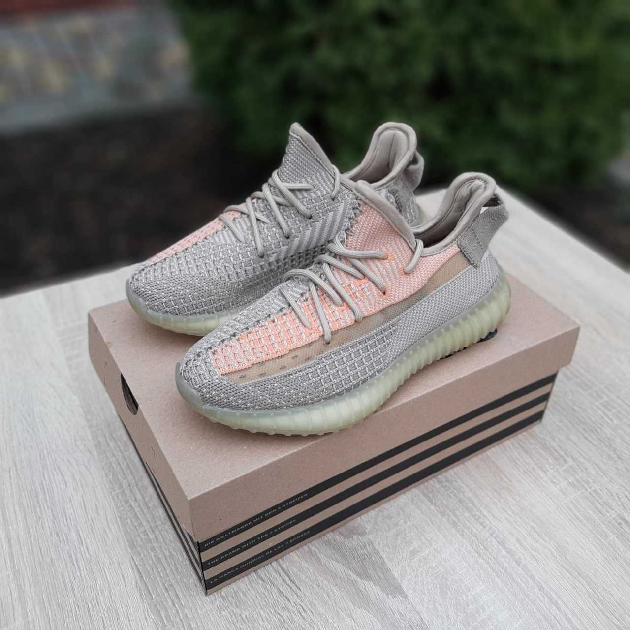 РОЗПРОДАЖ Yeezy Boost 350 сірі бежеві жіночі Ізі GET 20681 Изики