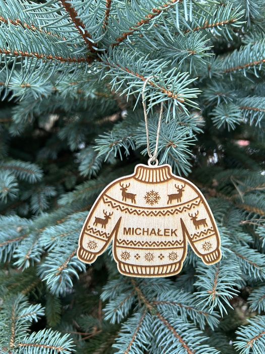 Ozdoby świąteczne z imieniem personalizowane zawieszka bąbka