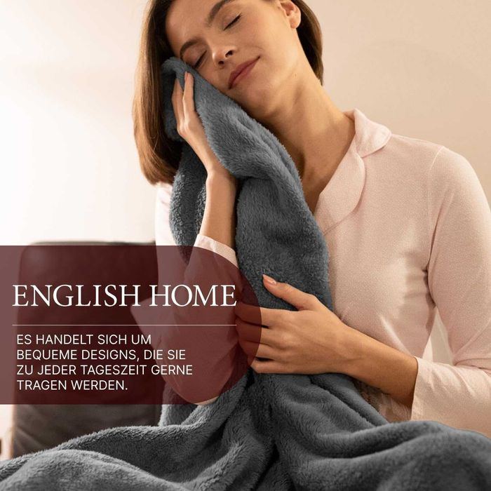 Koc Narzuta Turecki Polar 120x170 ANTRACYT-English Home-PREZENT ŚWIĘTA