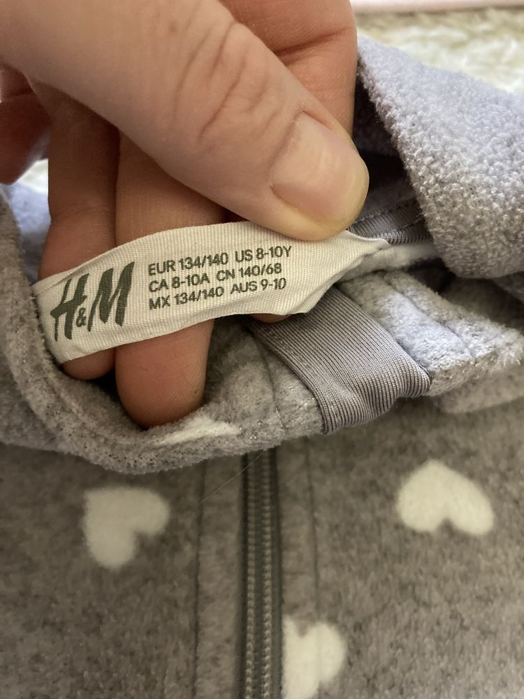 Флиска h&m, флисовая кофта h&m на 8-10 лет